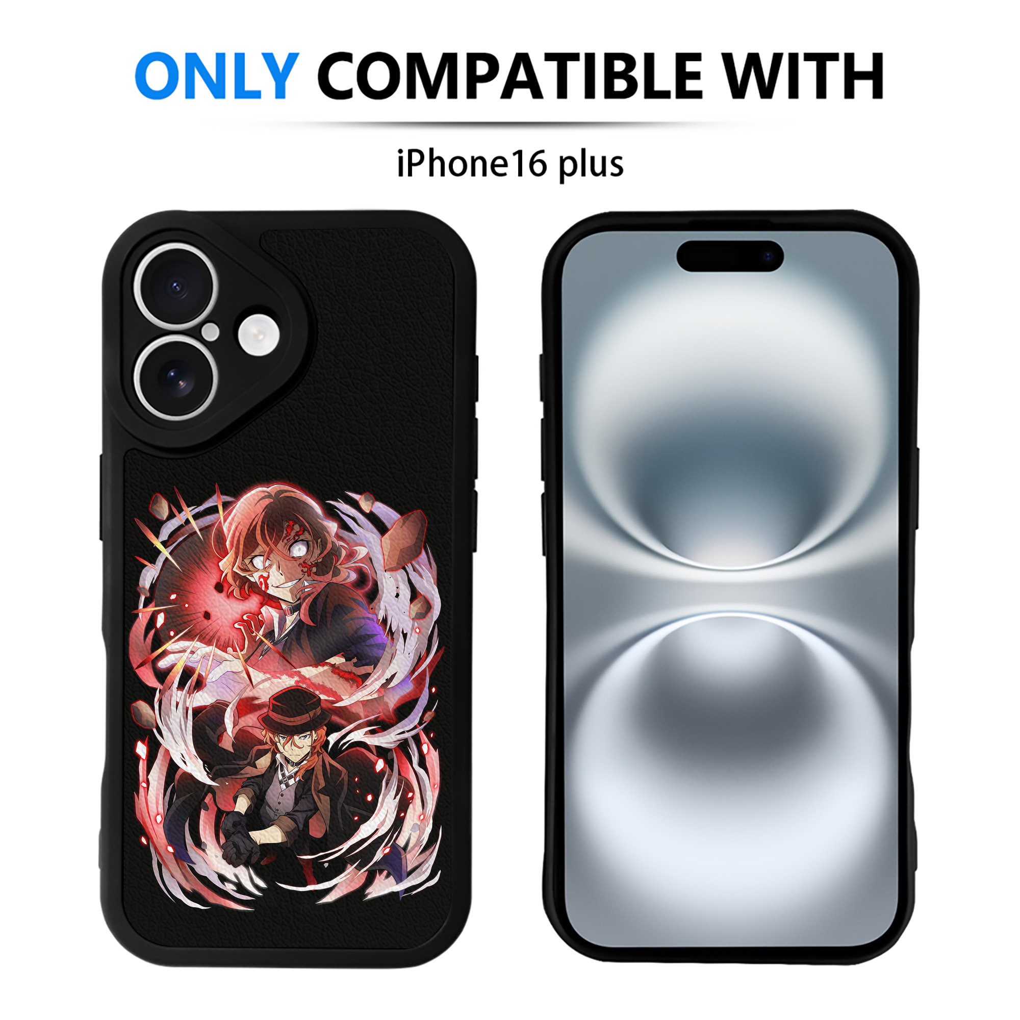 （画像用） 文豪ストレイドッグス Bungo Stray Dogs 【iPhone 16シリーズ対応】シリコンスマホケース（レザー調） 材質：シリコン